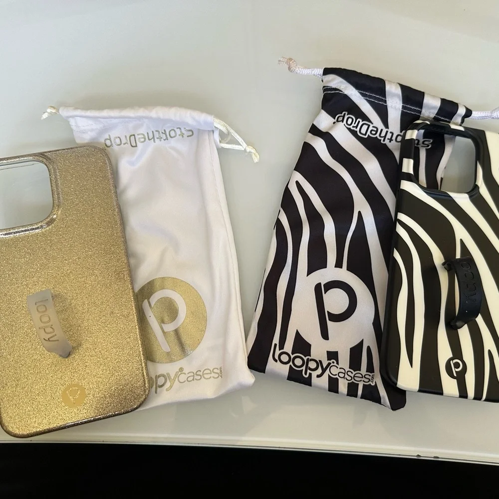 Loopy Case Gold and Zebra iPhone 14 Pro Max Cases